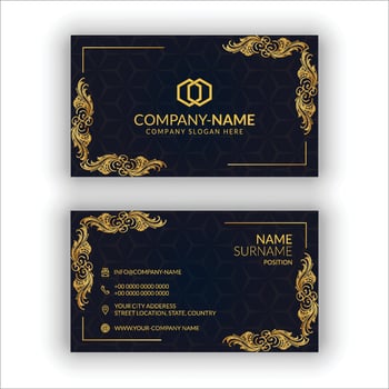 Modern Luxurious Business Card vector