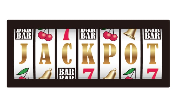 The Word, JACKPOT, Shown On Slot Machine Reels. Vector Illustration Isolated On A White Background.