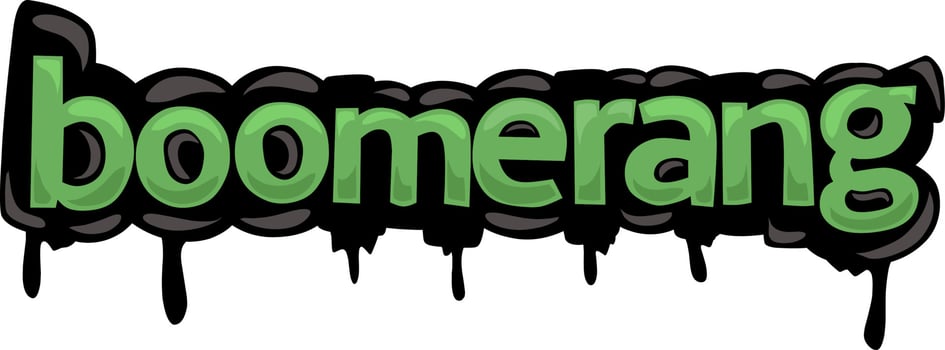 BOOMERANG writing vector design on white background