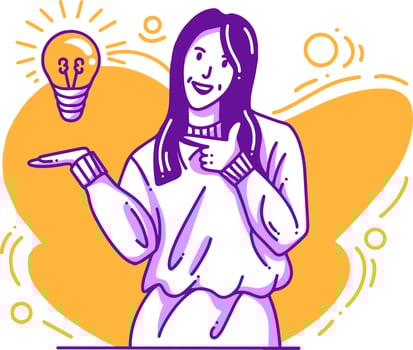 Inspiration Flat Line Design vector