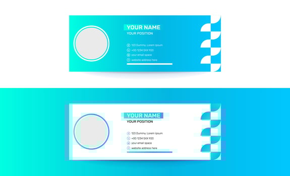 Corporate Email signature design template Free Download vector