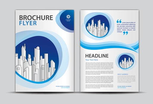 Brochure Flyer template, Business cover background, brochure layout, cover design, annual report cover, modern creative design, Advertisement, Magazine ads, Blue abstract background, vector Eps10