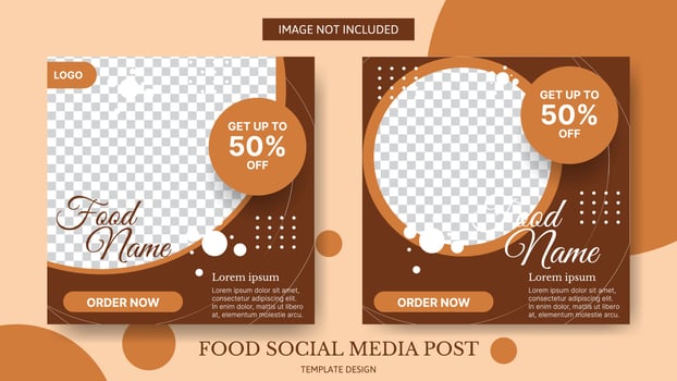 food culinary social media post template design for  promotion vector
