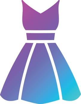 Wedding dress Vector Icon