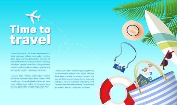 Travel concept vector illustration design. Vacation background