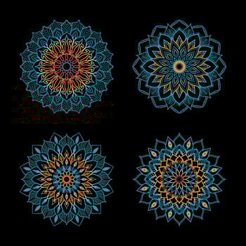 Collections Circular pattern in the form of a mandala for Henna, Mehndi, tattoos. Coloring book page. vector