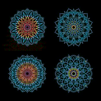 Collections Circular pattern in the form of a mandala for Henna, Mehndi, tattoos. Coloring book page. vector