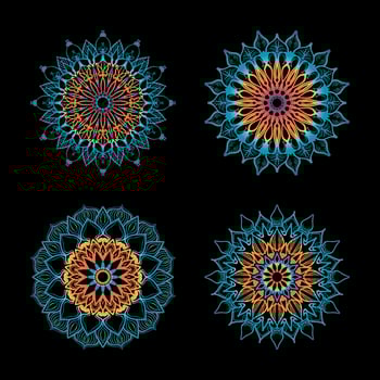 Collections Circular pattern in the form of a mandala for Henna, Mehndi, tattoos. Coloring book page. vector