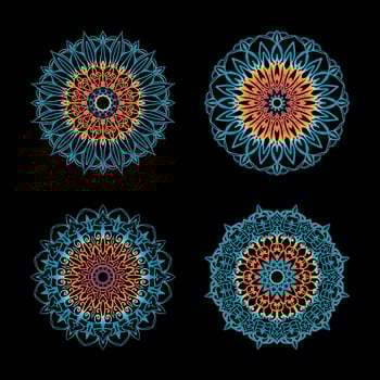 Collections Circular pattern in the form of a mandala for Henna, Mehndi, tattoos. Coloring book page. vector