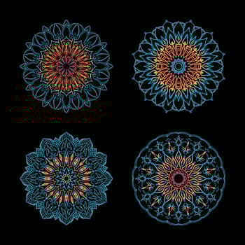 Collections Circular pattern in the form of a mandala for Henna, Mehndi, tattoos. Coloring book page. vector