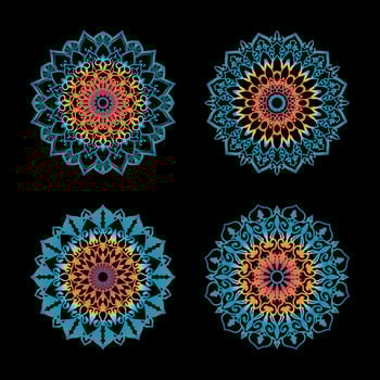 Collections Circular pattern in the form of a mandala for Henna, Mehndi, tattoos. Coloring book page. vector