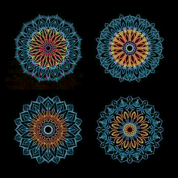 Collections Circular pattern in the form of a mandala for Henna, Mehndi, tattoos. Coloring book page. vector