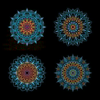 Collections Circular pattern in the form of a mandala for Henna, Mehndi, tattoos. Coloring book page. vector