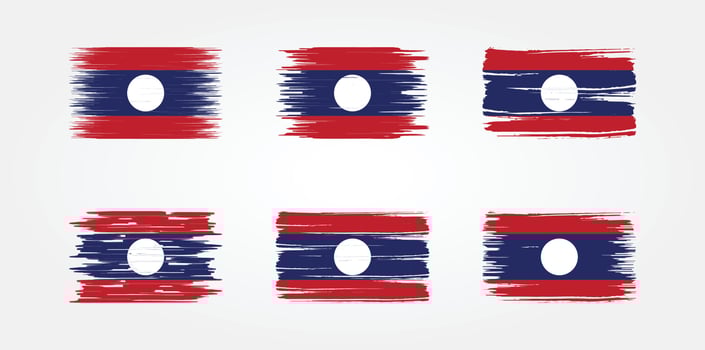 Laos Flag Collection. National Flag vector