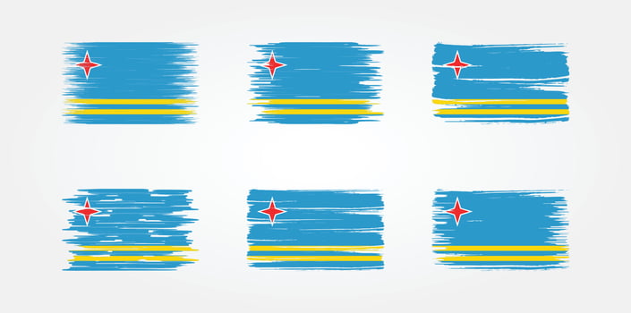Aruba Flag Collection. National Flag vector