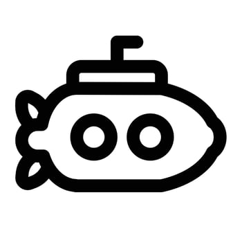 submarine icon illustration. vector design is very suitable for logos, websites, apps, banners.