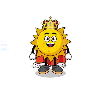 Mascot Illustration of sun king vector
