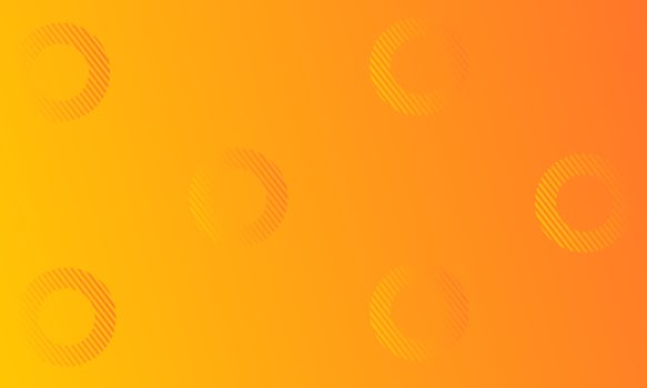 plain banner with orange gradient background and circle elements vector