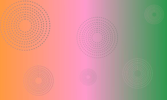 background with green and pink gradations. blank banner with circle element vector
