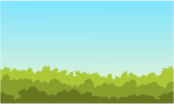landscape bushes, bush drawing free vector