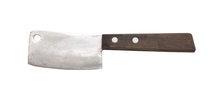 Steel knife cutout, Png file