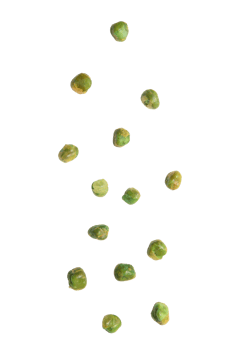 Falling green peas cutout, Png file