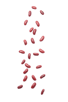 Falling red beans cutout, Png file