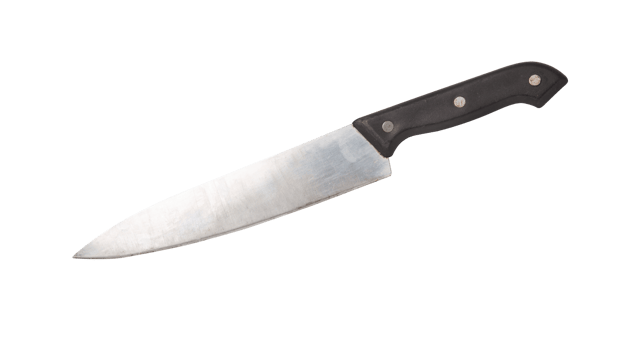 Steel knife cutout, Png file