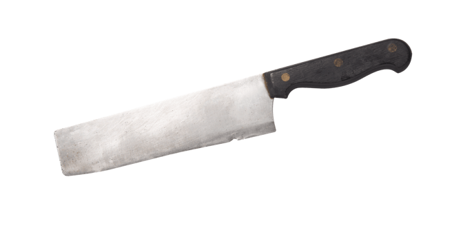 Steel knife cutout, Png file