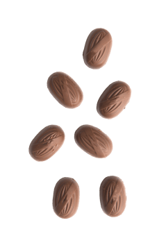 Falling chocolate almond cutout, Png file