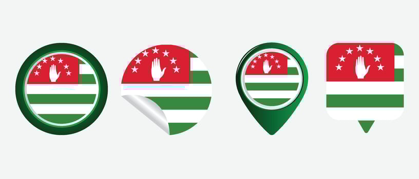 Abkhazia flag. flat icon symbol vector illustration