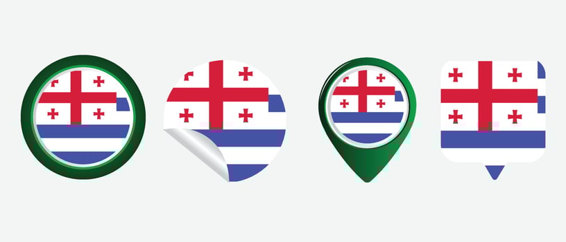 Adjara flag. flat icon symbol vector illustration
