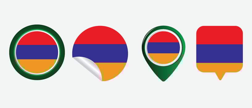 Armenia flag. flat icon symbol vector illustration