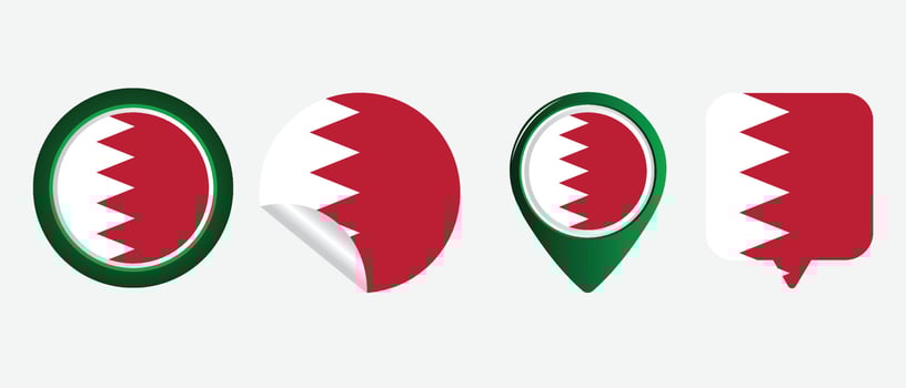 Bahrain flag. flat icon symbol vector illustration