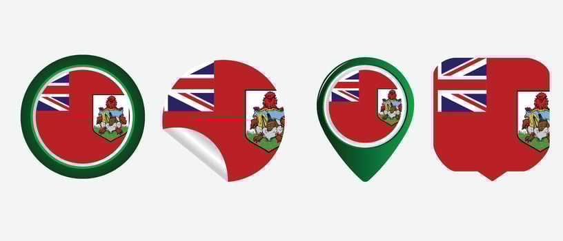 Bermuda flag. flat icon symbol vector illustration