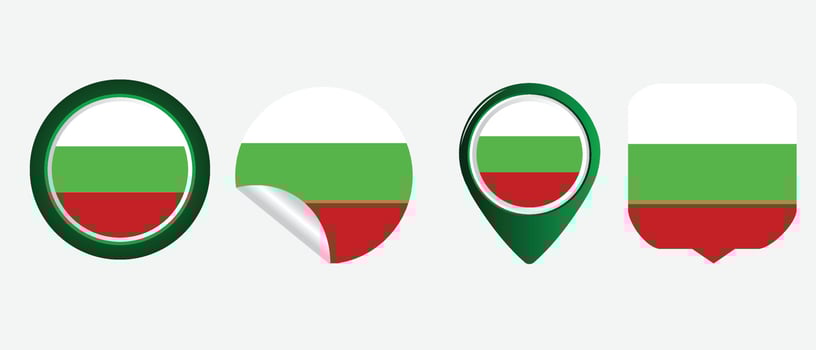 Bulgaria flag. flat icon symbol vector illustration