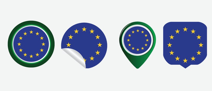 European Union flag. flat icon symbol vector illustration