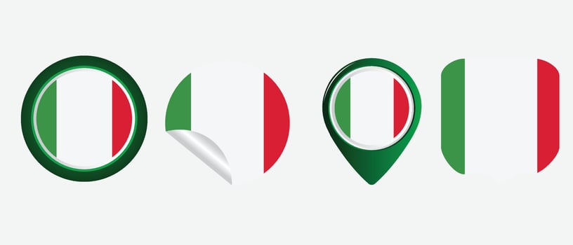 Italy flag. flat icon symbol vector illustration