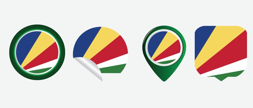 Seychelles flag. flat icon symbol vector illustration