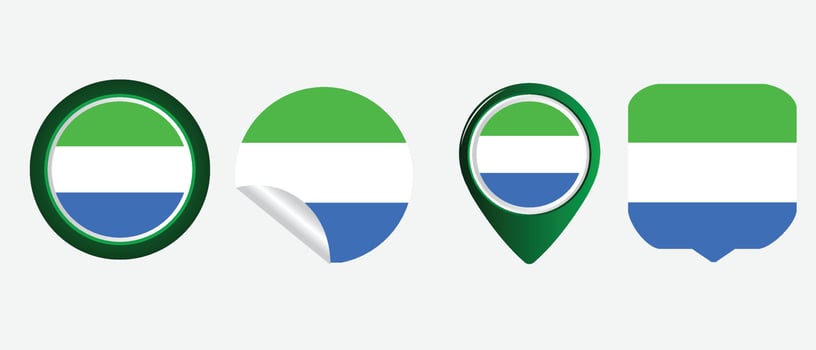 Sierra Leone flag. flat icon symbol vector illustration