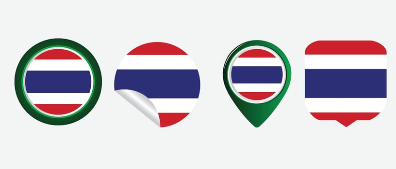 Thailand flag. flat icon symbol vector illustration