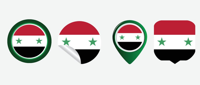 Syria flag. flat icon symbol vector illustration