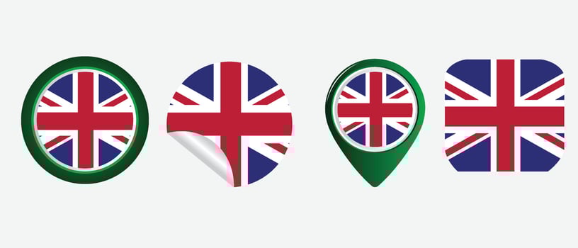 United Kingdom flag. flat icon symbol vector illustration