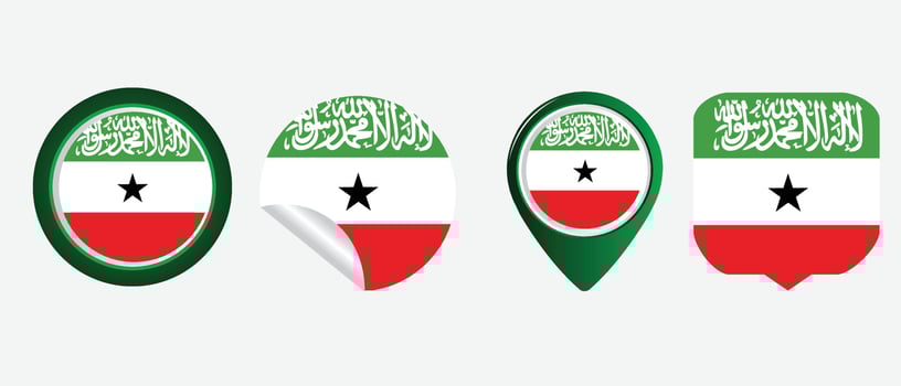 somaliland flag. flat icon symbol vector illustration