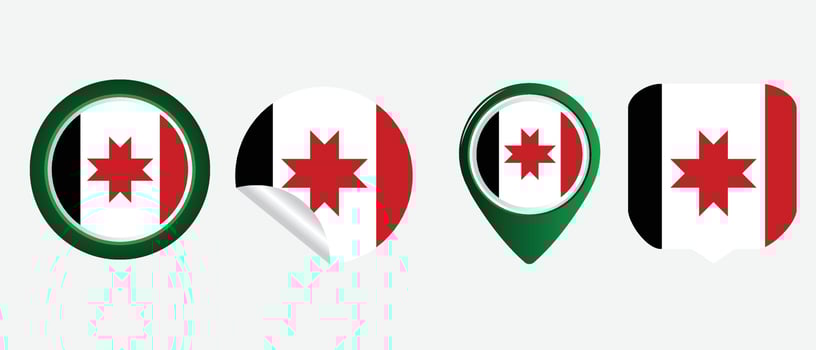 udmurtia flag. flat icon symbol vector illustration