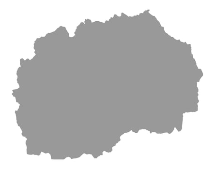 North Macedonia map on  png or transparent  background.Symbol of  North Macedonia.Vector illustration vector