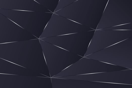Low poly ornament on a flat surface decorated with silver gradient contour background. Geometric tracery wallpaper vector