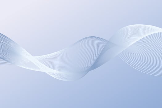 Grid waves decorative background. White and blue gradient soft lines illustration. Abstract elegant wallpaper vector
