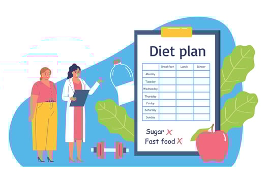 Nutritionist Flat Color Illustration vector