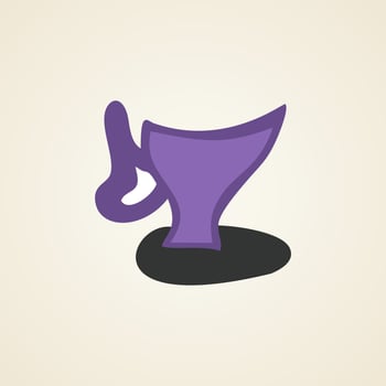 tea mug with saucer vector
